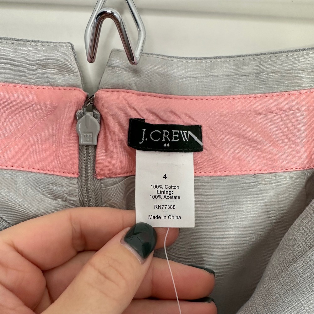 J. Crew‎ Women's Deadstock Gray Pencil Skirt 4 Business Casual Work Career NWT - Picture 4 of 6